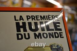Plaque émaillée VEEDOL huile automobile garage bidon ancien enamel sign email