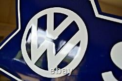 Plaque émaillée VOLKSWAGEN VW flèche 90 cm emaischilder enamel sign