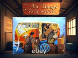 Plaque émaillée VOLKSWAGEN combi utilitaire automobiles enamel sign emailschild