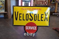 Plaque émaillée Vélo Solex service concessionnaire ++ 6047 cm ++ enamel sign