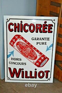Plaque émaillée WILLIOT chicorée café alimentaire déco cuisine enamel sign