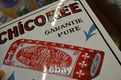 Plaque émaillée WILLIOT chicorée café alimentaire déco cuisine enamel sign