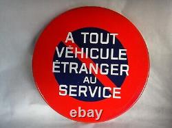 Plaque émaillée ancien PANNEAU ROUTIER old enamel ART POPULAIRE 1970