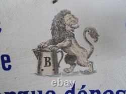 Plaque émaillée ancienne ARTICLES EMAILLES HYGIENIQUES art populaire old enamel