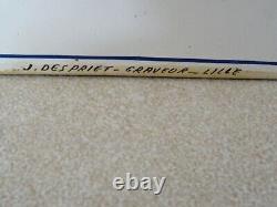 Plaque émaillée ancienne BUREAU 1 ere PORTE A GAUCHE old enamel art populaire