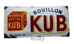 Plaque émaillée ancienne Bouillon KUB
