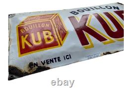 Plaque émaillée ancienne Bouillon KUB