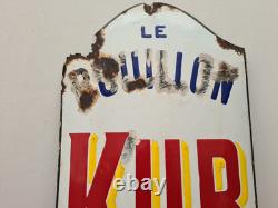 Plaque emaillée ancienne Bouillon Kub, 1 Metre