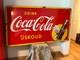 Plaque &eacute;maill&eacute;e ancienne COCA-COLA 1957