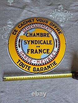 Plaque émaillée ancienne EAS chambre syndicale de France