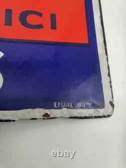 Plaque émaillée ancienne KERVOLINE Double face 60×39 cm Originale