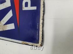 Plaque émaillée ancienne KERVOLINE Double face 60×39 cm Originale