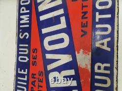 Plaque émaillée ancienne KERVOLINE Double face 60×39 cm Originale