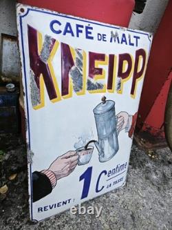 Plaque émaillée ancienne KNEIPP enamel sign no Maggi Kub