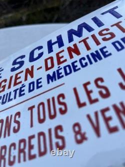 Plaque émaillée ancienne Métier Enseigne Consultations Dentiste Chirurgien