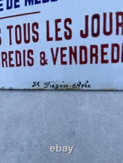 Plaque émaillée ancienne Métier Enseigne Consultations Dentiste Chirurgien