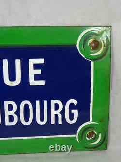 Plaque émaillée ancienne PARIS RUE BEAUBOURG old enamel art populaire