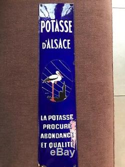 Plaque emaillee ancienne Potasse D Alsace