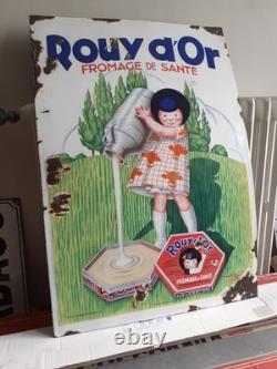 Plaque émaillée ancienne Rouy d'OR