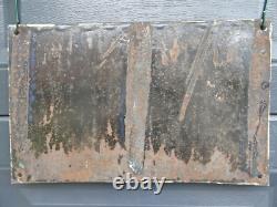 Plaque émaillée ancienne SERVICE DES ABONNÉS street enamel sign emailschild