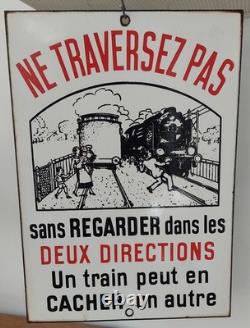 Plaque émaillée ancienne SNCF
