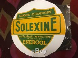 Plaque emaillee ancienne SOLEXINE SOLEX