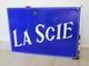 Plaque émaillée ancienne VILLA LA SCIE old enamel art populaire