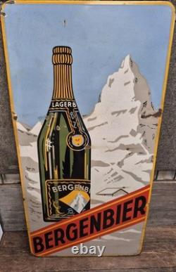 Plaque émaillée ancienne bière