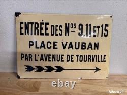 Plaque émaillée ancienne bombée
