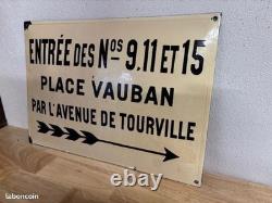Plaque émaillée ancienne bombée