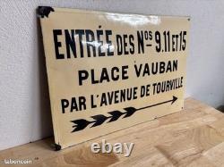 Plaque émaillée ancienne bombée