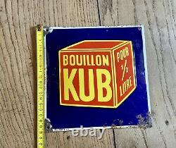Plaque emaillee ancienne bouillon kub