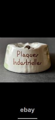 Plaque émaillée ancienne/cendrier/bateau/plaques Réclames/Koekelberg