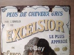 Plaque emaillee ancienne debut 20e excelsior