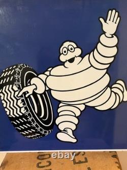 Plaque émaillée ancienne double face MICHELIN, SMLF82 Paris