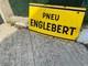 Plaque &eacute;maill&eacute;e ancienne garage PNEU ENGLEBERT EAS circa 60