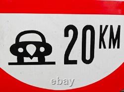 Plaque émaillée ancienne garage panneau routier enamelled road sign