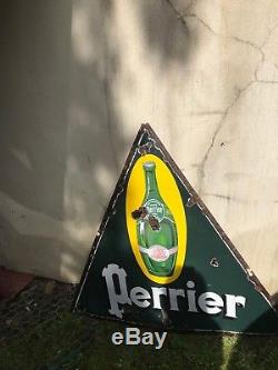 Plaque emaillee ancienne perrier
