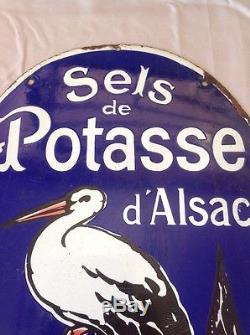 Plaque emaillee ancienne potasse Alsace