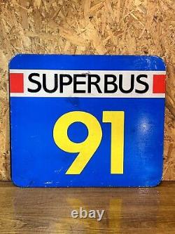 Plaque émaillée ancienne, superbus 91, déco loft, atelier, garage, vintage