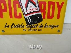 Plaque emaillee ancienne vin picardy