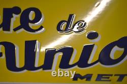 Plaque émaillée bière de l'Union Metz grandes dimensions enamel sign emailschild