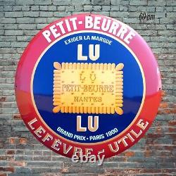 Plaque émaillée biscuits LU petit beurre Lefevre utile ++ 60 cm ++ enamel sign