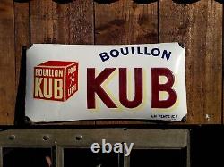 Plaque émaillée bombée BOUILLON KUB