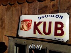 Plaque émaillée bombée BOUILLON KUB