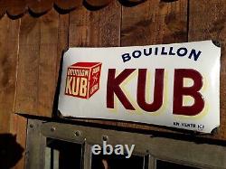 Plaque émaillée bombée BOUILLON KUB