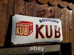 Plaque émaillée bombée BOUILLON KUB