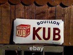 Plaque émaillée bombée BOUILLON KUB