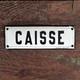 Plaque &eacute;maill&eacute;e bomb&eacute;e Caisse