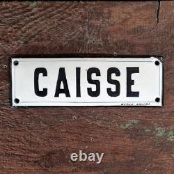 Plaque émaillée bombée Caisse